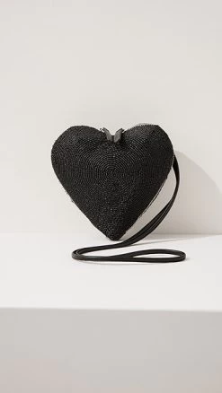 STAUD Beaded Heart Clutch
