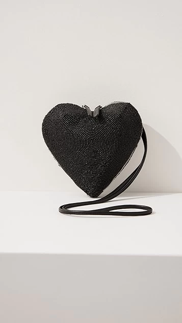 STAUD Beaded Heart Clutch