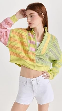 STAUD Cropped Hampton Sweater
