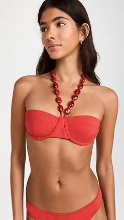 STAUD Sydney Beaded Bikini Top