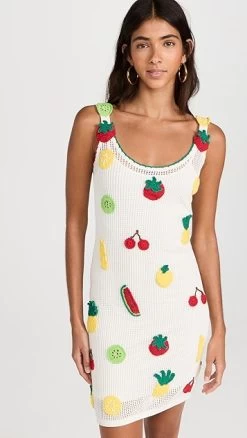 STAUD Mini Maracuya Knit Dress