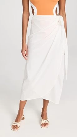 STAUD Angelica Wrap Skirt -Staud Outlet Store staud31655102ca 1680640503349 2 0. UX357 QL90