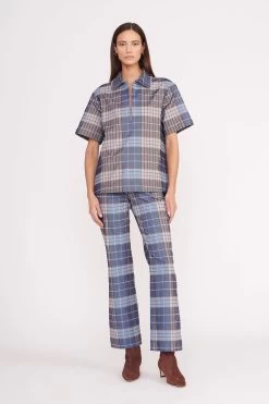 THELMA TOP | FRENCH BLUE MEGA PLAID -Staud Outlet Store thelma top french blue mega plaid 2 Copy 169a8a6b 05dd 4a4b 846c 020f24fe0d8b