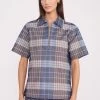 THELMA TOP | FRENCH BLUE MEGA PLAID