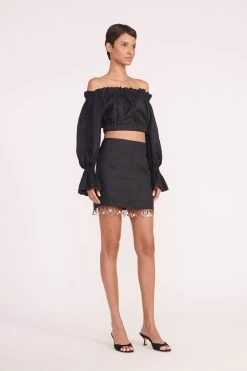 TRISTAN TOP | BLACK -Staud Outlet Store tristan top black 01797 web