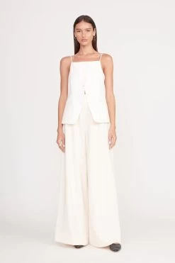 CALEB PANT | ECRU -Staud Outlet Store una top ecru 1 b064bf5e 388f 4219 8e54 45fb3d759751