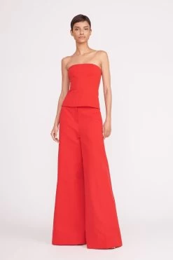 WOODGRAIN TOP | POINSETTIA -Staud Outlet Store woodgrain top ruby 5 f8872a9a f367 491d bbe7 a5aa3ea66dae